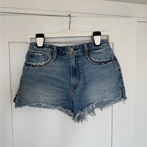 Denim Studded Women's Shorts